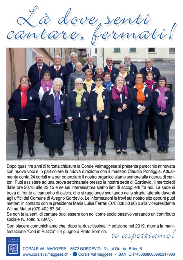 presentazione corale valmaggese